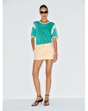 Reformation Tanya Low Rise Denim Mini Skirt 0 - Green