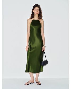 Reformation Maripaz Silk Dress - Green