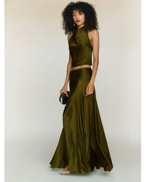 Reformation Sera Silk Two Piece - Green