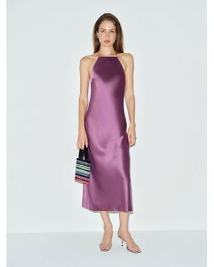Reformation Maripaz Silk Dress - Purple