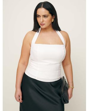 Reformation Malika Linen Top Es 16 - White