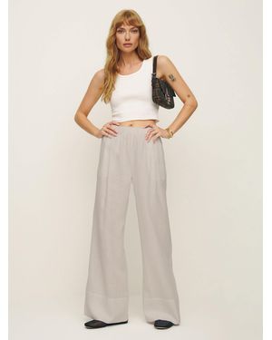 Reformation Fernando Linen Wide Leg Pant - Natural