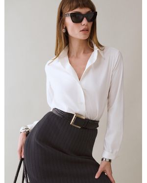 Reformation Alfie Relaxed Shirt - White