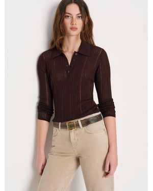 Reformation Hermia Regenerative Merino Polo - Brown
