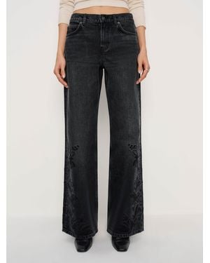 Reformation Cary Low Rise Slouchy Wide Leg Jeans Denim - White