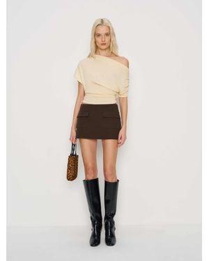 Reformation Calloway Low Rise Skort 0 - Natural