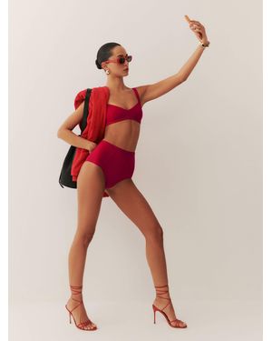 Reformation Azure Bikini Bottom - Red