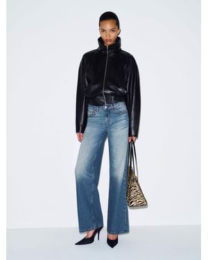 Reformation Cary Low Rise Slouchy Wide Leg Jeans Denim - Blue