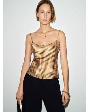 Reformation Kristen Silk Top - Blue