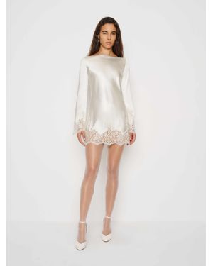 Reformation Blanche Dress Bridal Silk - White