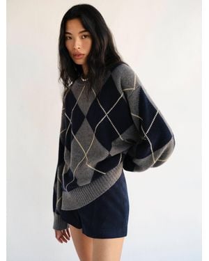 Reformation Cove Cashmere Oversized Crew - Multicolour