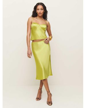 Reformation Sia Silk Two Piece - Yellow