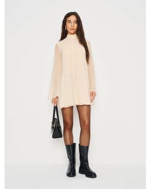 Reformation Dorinda Mid Shaft Boot Leather 6 - Natural