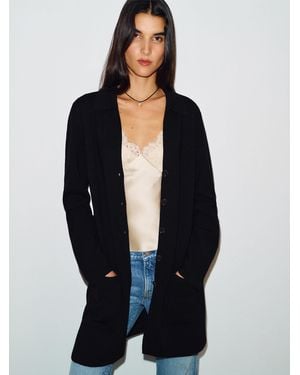 Reformation Kellie Regenerative Merino Sweater Jacket - Blue