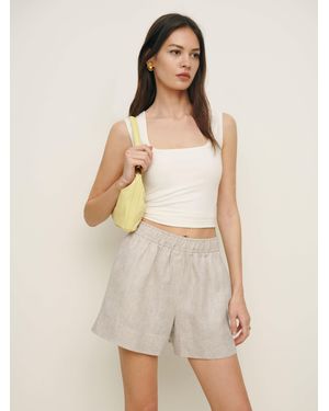 Reformation Charlotte Linen Short - Natural