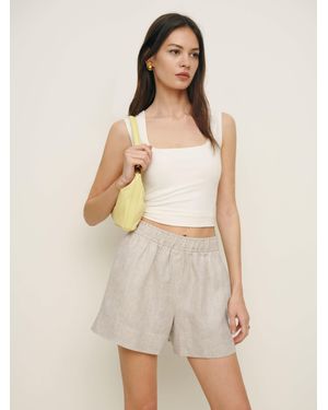 Reformation Charlotte Linen Short - Natural