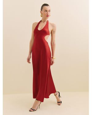 Reformation Cacio Silk Dress - Pink