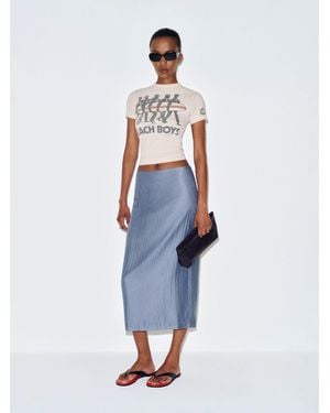 Reformation Helen Low Waist Midi Skirt - White