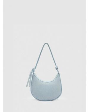 Reformation Mini Rosetta Shoulder Bag Leather - Natural