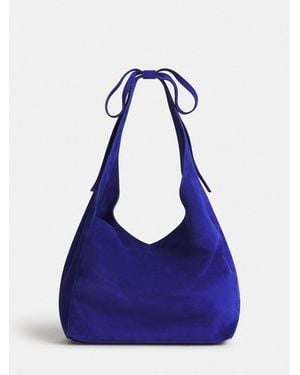 Reformation Medium Vittoria Tote Bag Leather - Blue