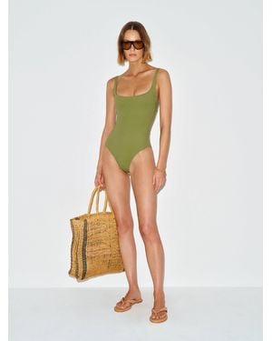 Reformation Wailea One Piece Swimsuit Bean - Green