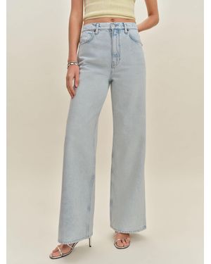 Reformation Cary High Rise Slouchy Wide Leg Jeans - Blue