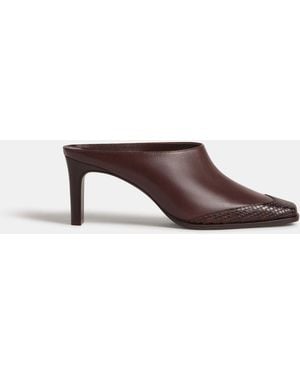 Reformation Claudette Heeled Mule 5 - Brown