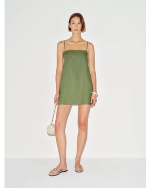 Reformation Aubree Linen Dress Jade - Green