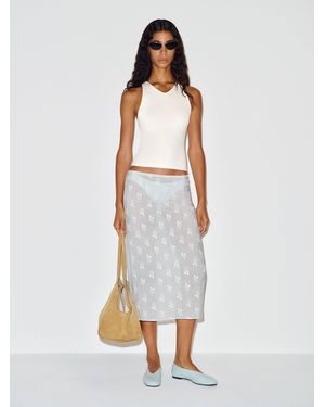 Reformation Cherry Knit Top - White