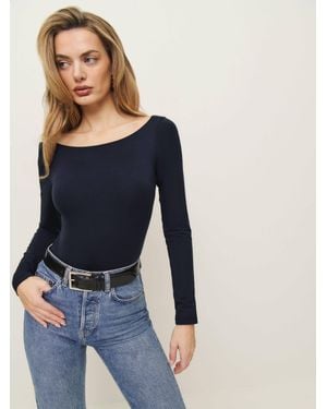 Reformation Serene Knit Bodysuit - Blue