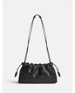 Reformation Solene Small Pouch Bag Leather - White