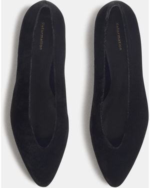 Reformation Calista Flat Velvet - Blue