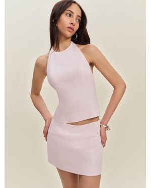 Reformation Avielle Linen Two Piece 8 - Pink