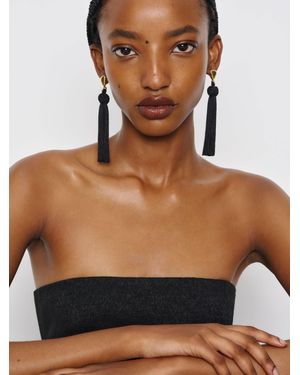 Reformation Dolores Tassel Earrings - Brown