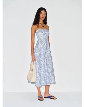 Reformation Monette Linen Dress 2 - Blue