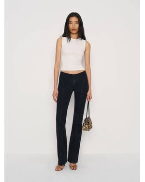 Reformation Elora Super Stretch Low Rise Bootcut Jeans Denim - White