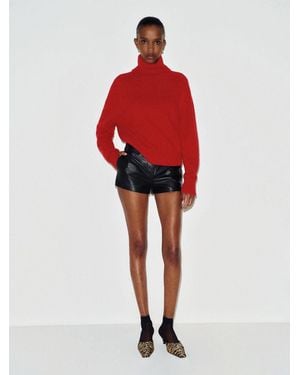 Reformation Dove Cashmere Oversized Turtleneck - Red
