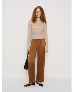 Reformation Olina Silk Pant - Natural