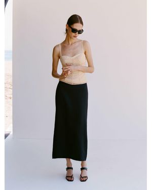 Reformation Lydia Linen Skirt - Black