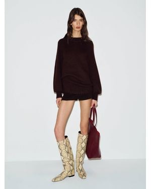 Reformation Addison Cashmere Crew Sweater - Red