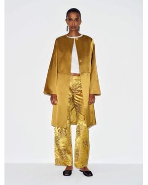 Reformation Stella Satin Coat - White