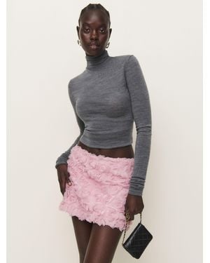 Reformation Carla Low Waist Skirt - Grey