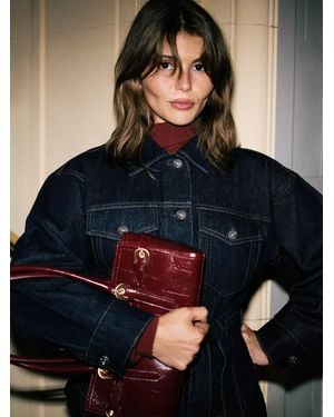 Reformation Beatrice Shoulder Bag - Blue