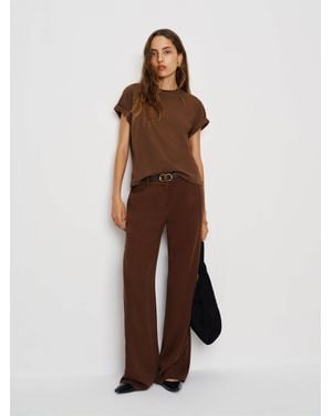 Reformation Rowan Crew T-Shirt - Brown