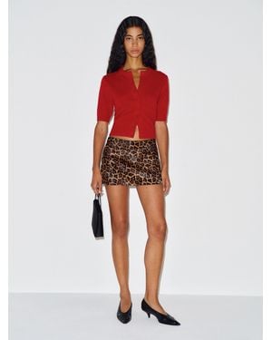 Reformation Maude Cashmere Cardigan - Red