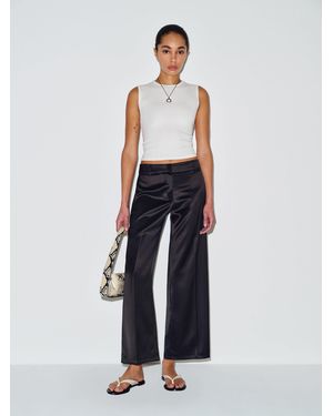 Reformation Gisele Satin Low Rise Cropped Pant 0 - White