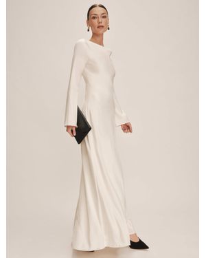 Reformation Ciana Satin Dress - Natural