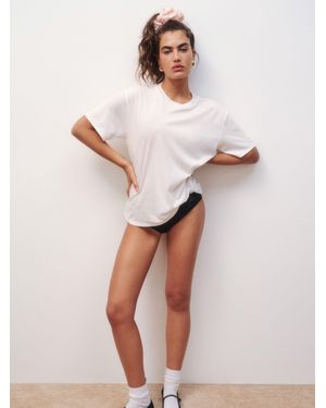 Reformation Oversized Relaxed Fit Crew Neck Tee - Natural