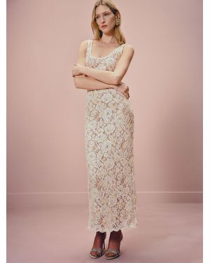 Reformation Rozzi Dress Lace 0 - Natural
