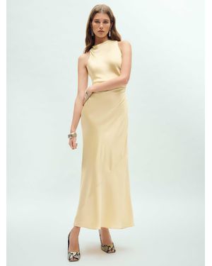 Reformation Casette Silk Dress - Natural
